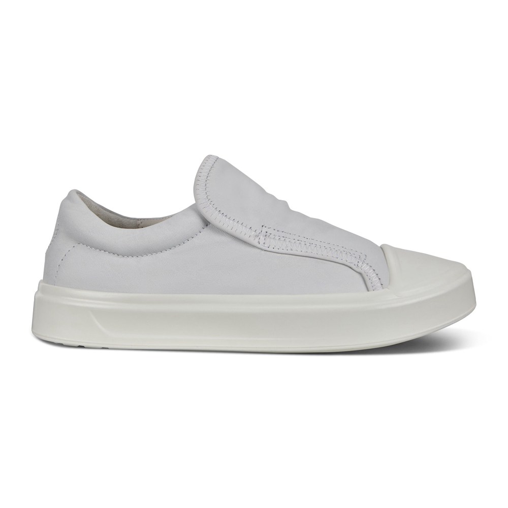 ECCO Womens Slip-On White - Flexure T-Cap Sneakers - YQC-301429